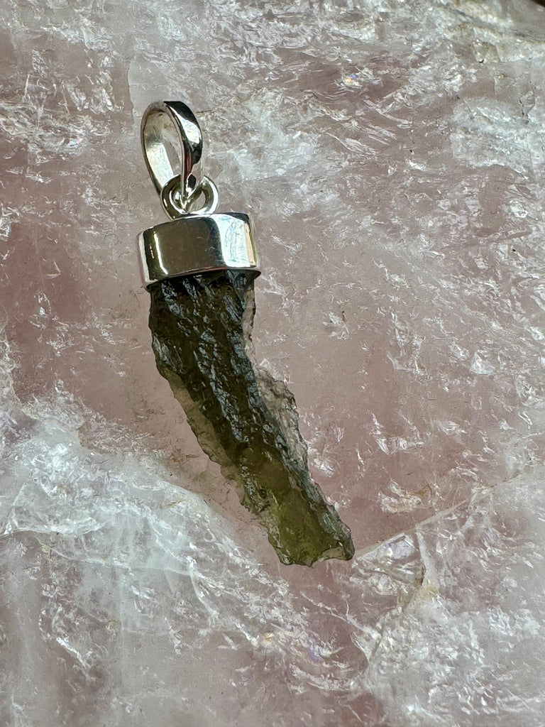 Moldavite Silver Pendant #4 2.2g - Transformation & Protection