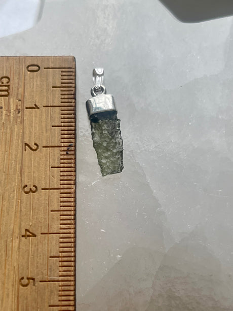 Moldavite Silver Pendant #4 1.2g- Transformation & Protection