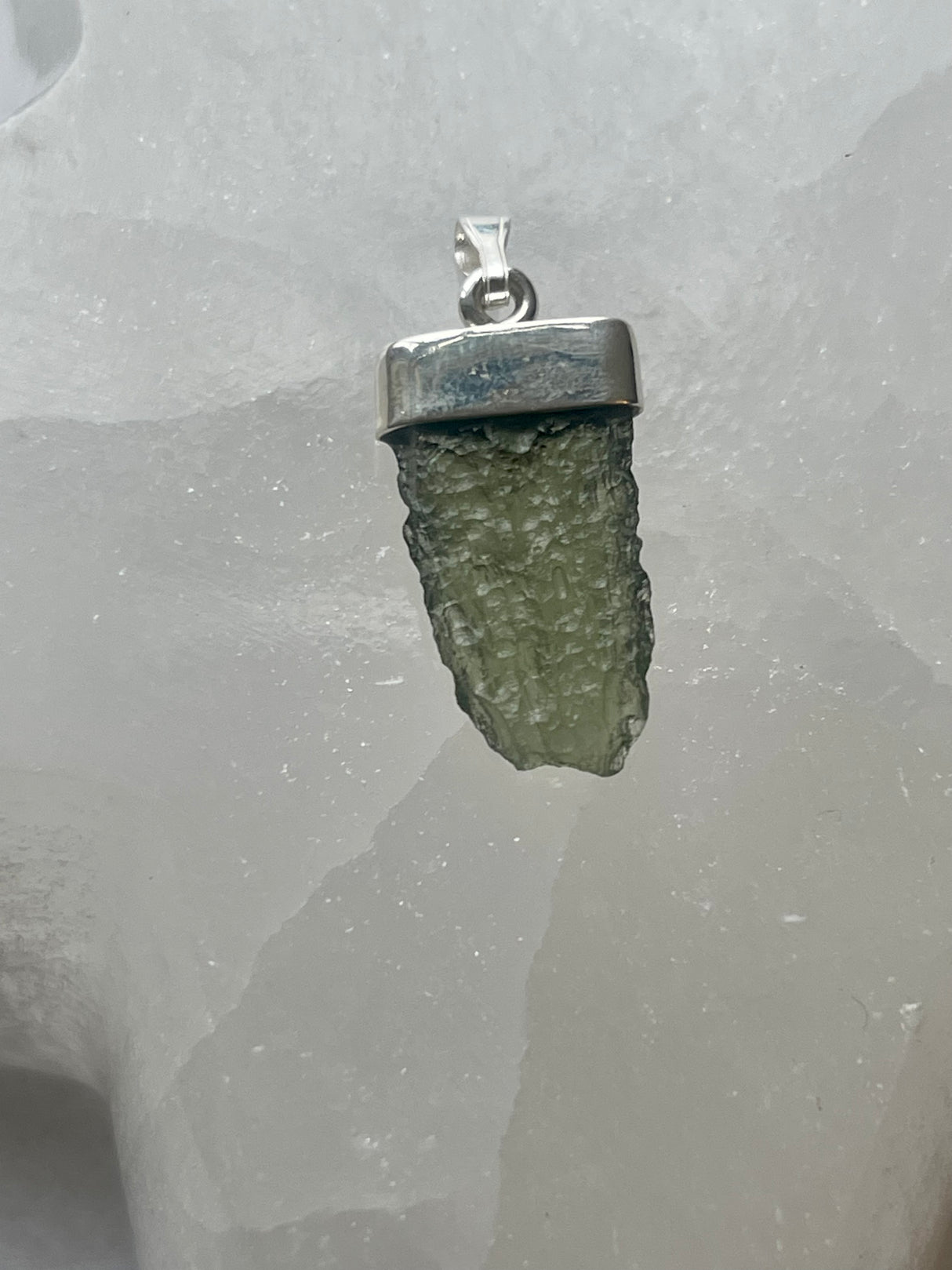 Moldavite Silver Pendant #2 2.1g - Transformation & Protection