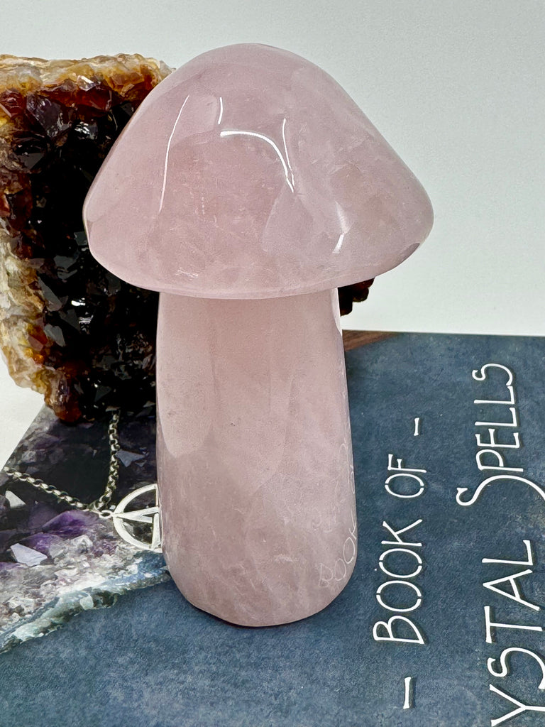 Rose Quartz Mushroom #3 236g 10cm - Love & Peace