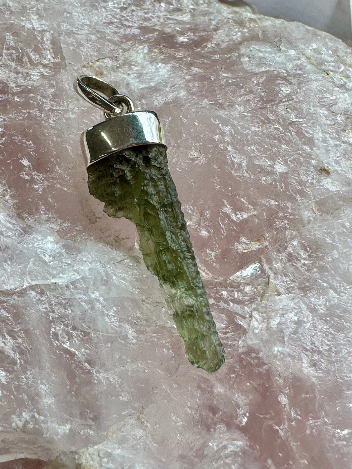 Moldavite Silver Pendant #9 2.5g - Transformation & Protection