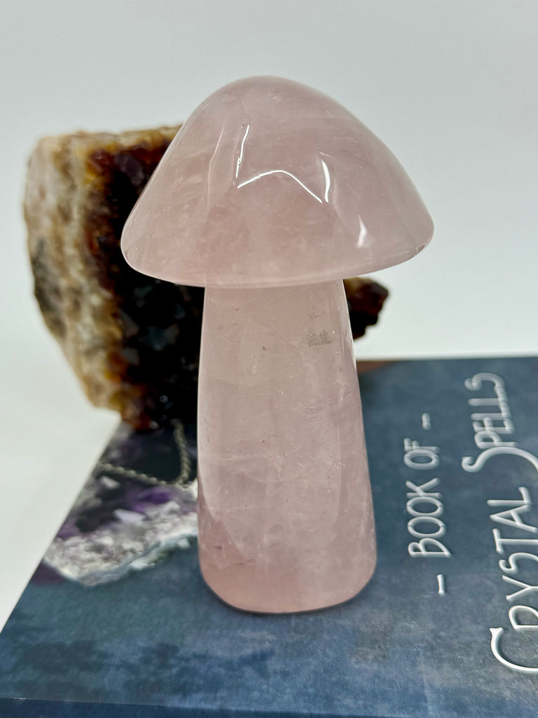 Rose Quartz Mushroom #2 260g 10.5cm - Love & Peace