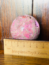 Cobaltoan Calcite Sphere #5 170g - A rare crystal also known as Aphrodite Stone and Salrose Stone