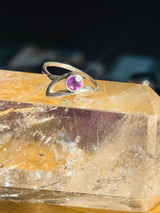 Amethyst  Silver Ring- Size 5 - Protection. Intuition