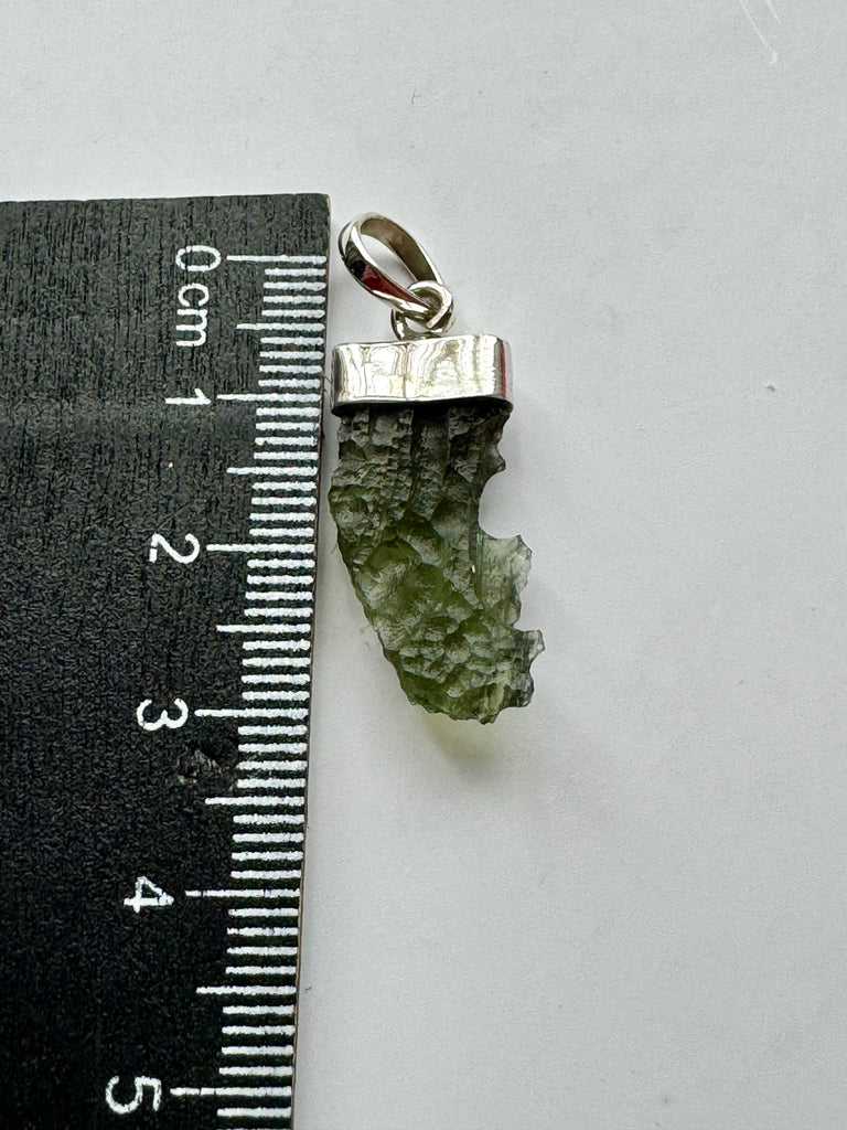 Moldavite Silver Pendant #7 2.3g - Transformation & Protection