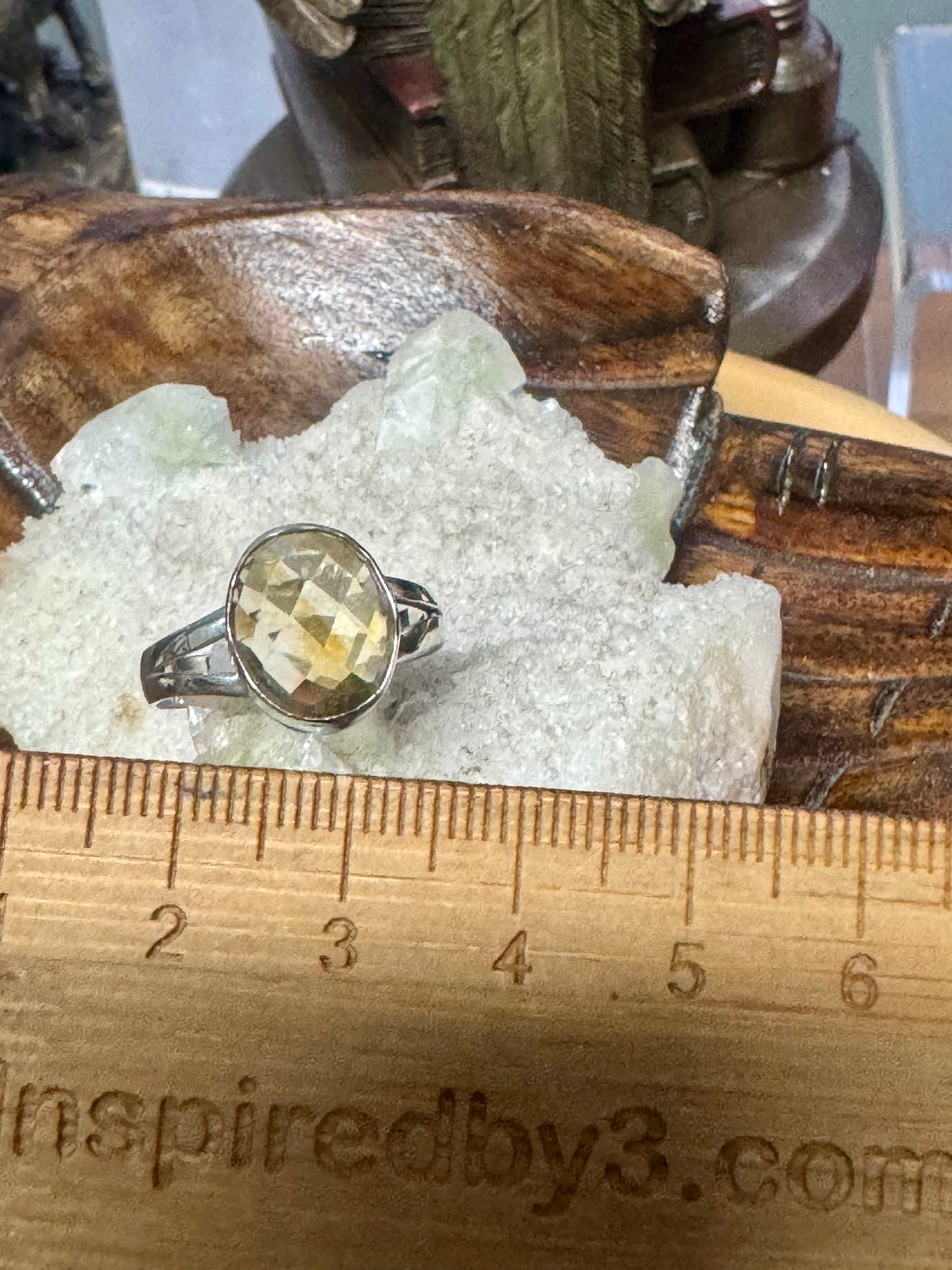 Citrine Silver Ring Size 9.5 - Manifestation. Abundance.