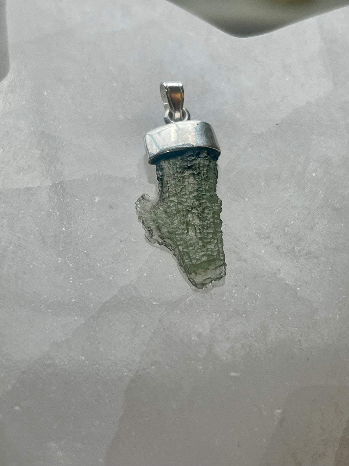 Moldavite Silver Pendant #5 2.1g - Transformation & Protection