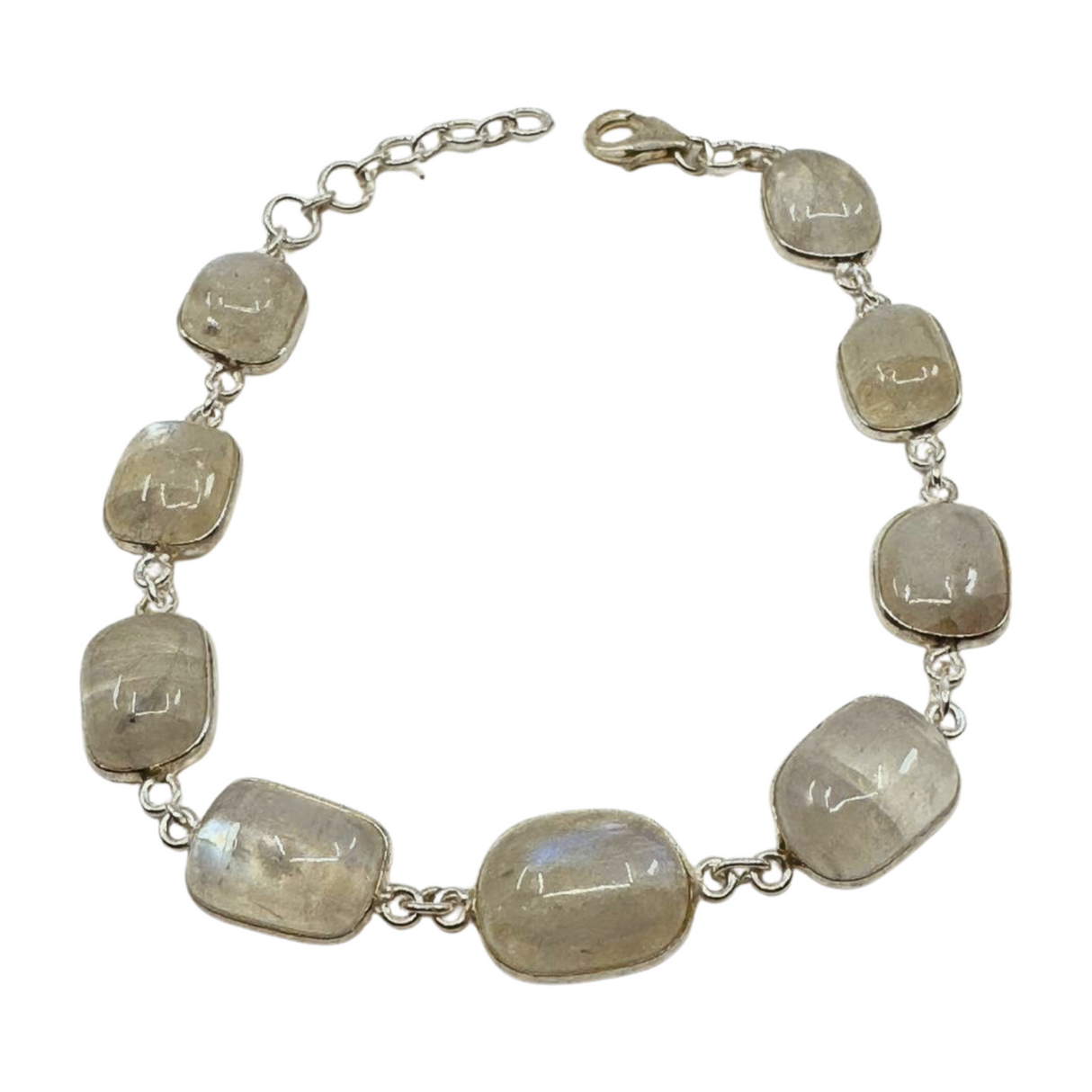 Rainbow Moonstone Sterling Silver Bracelet - “My mind is open to new possibilities and opportunities”.