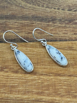 Dendritic Agate Silver Earrings  - Earth Healer