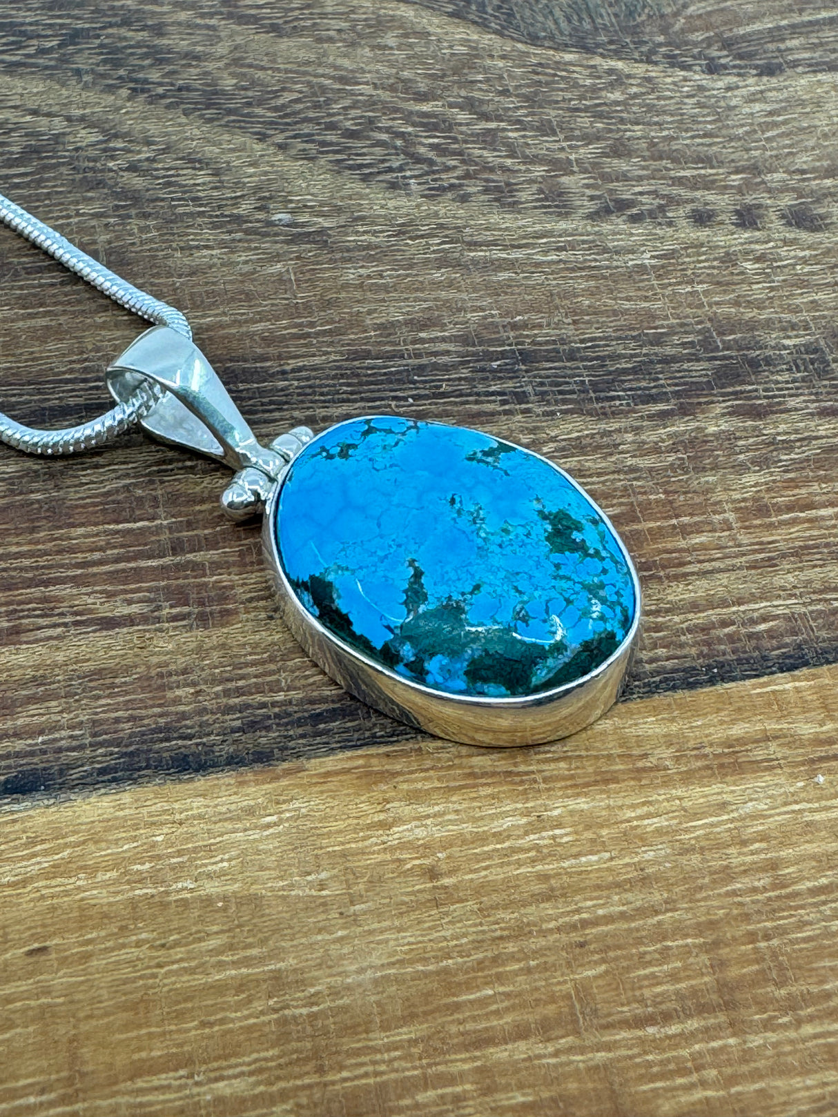 Turquoise Tibet Silver Pendant - "I express myself from a place of calmness, love, and truth."