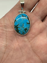 Turquoise Tibet Silver Pendant - "I express myself from a place of calmness, love, and truth."