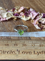 Peridot Silver Ring Size 7 - “I welcome abundance in all areas of my life”