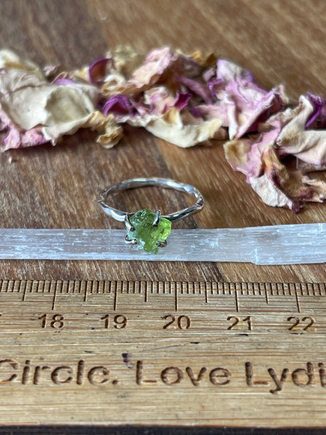 Peridot Silver Ring Size 7 - “I welcome abundance in all areas of my life”