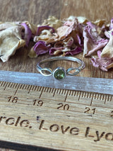 Peridot Silver Ring Size 7 - “I welcome abundance in all areas of my life”