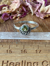 Peridot Silver Ring Size 7 - “I welcome abundance in all areas of my life”.