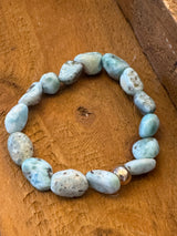 Larimar Nugget Bracelet - Earth Goddess