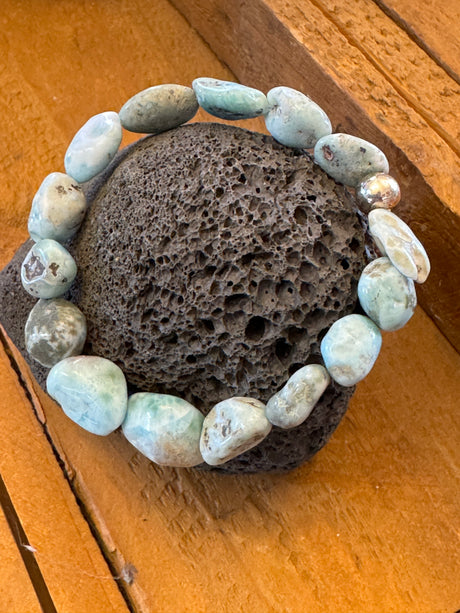 Larimar Nugget Bracelet - Earth Goddess