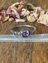 Amethyst Silver Ring Size 8 - “I trust my intuition and allow it to guide me each day”