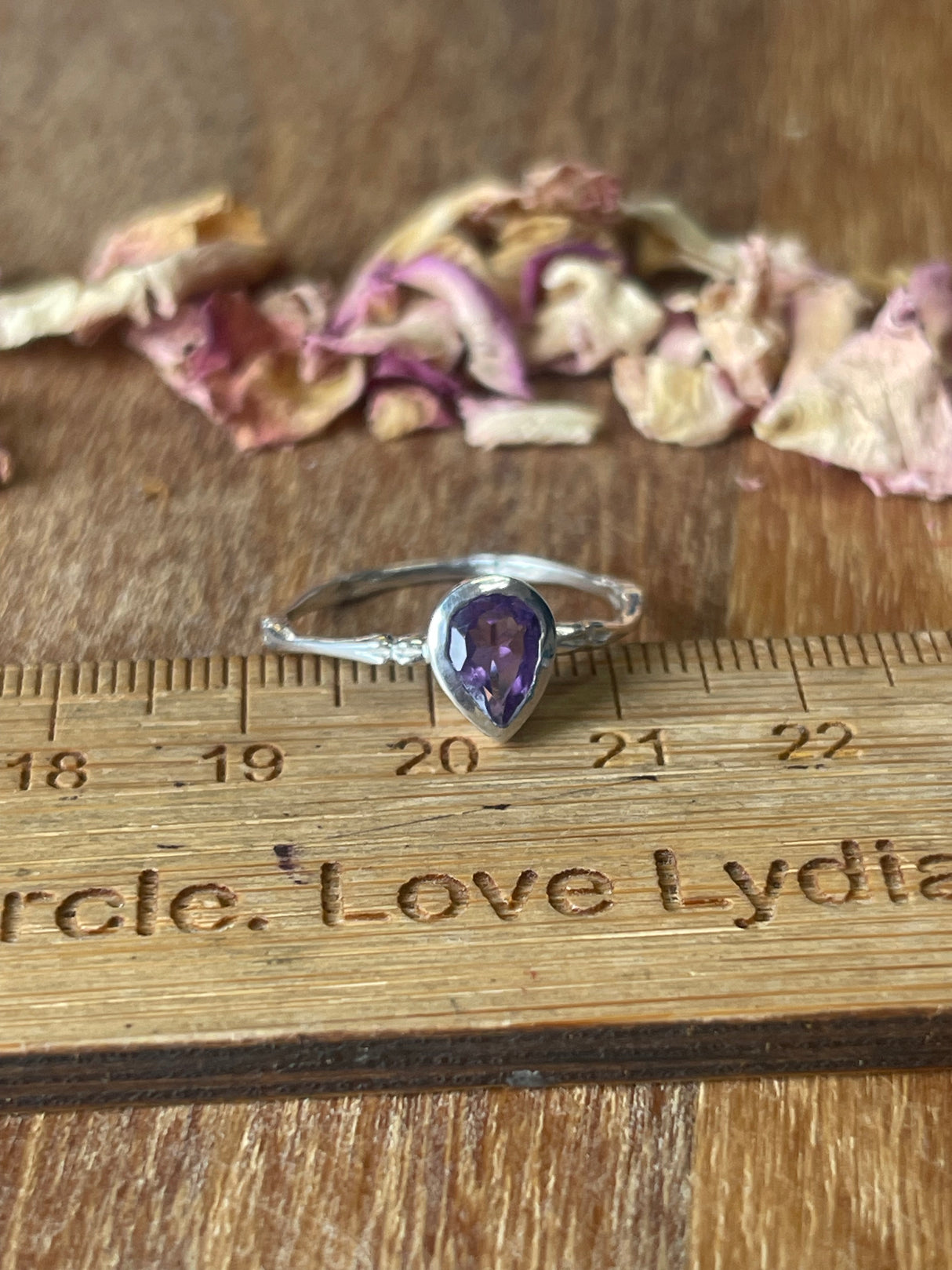 Amethyst Silver Ring Size 8.5 - “I trust my intuition and allow it to guide me each day”