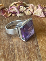 Amethyst Silver Ring Size 8 - “I trust my intuition and allow it to guide me each day”