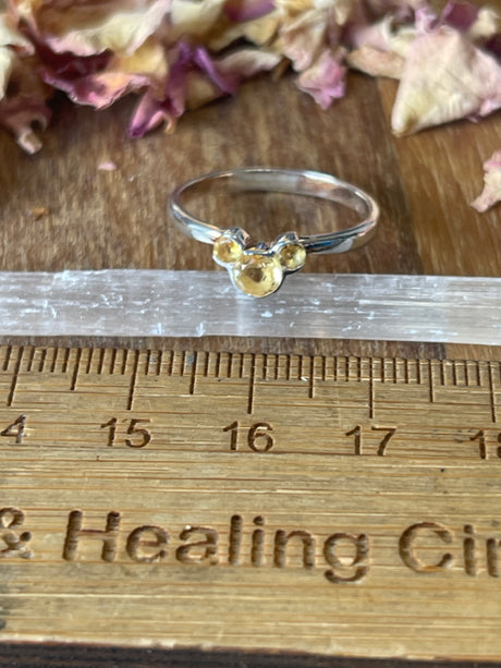 Citrine Silver Ring Size 8 - “I am successful in all areas of life”