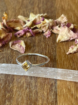 Citrine Silver Ring Size 8 - “I am successful in all areas of life”