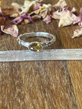 Citrine Silver Ring Size 8 - “I am successful in all areas of life”