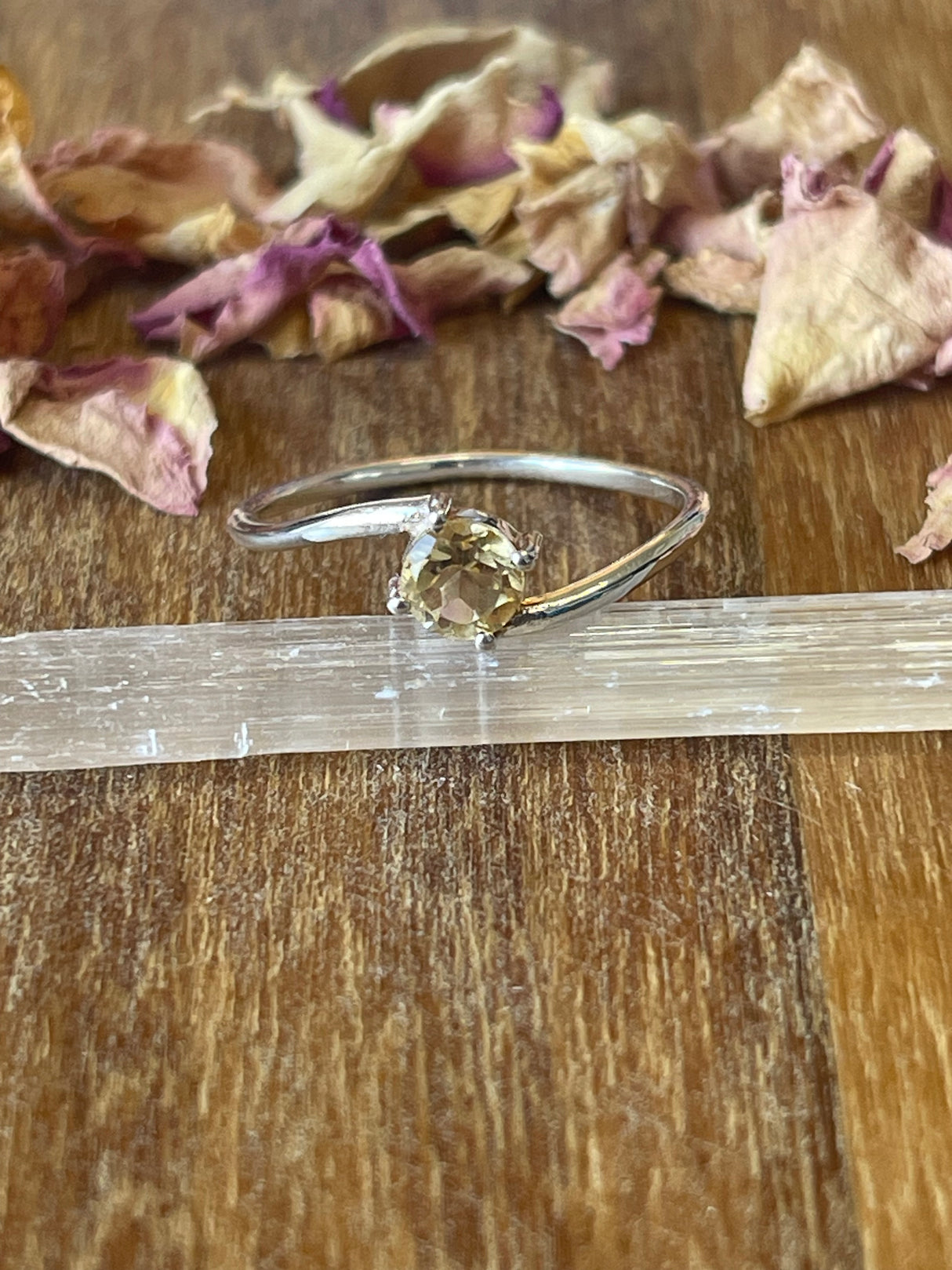 Citrine Silver Ring Size 8 - “I am successful in all areas of life”