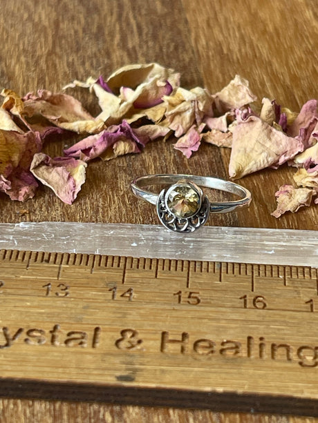 Citrine Silver Ring Size 8.5 - “I am successful in all areas of life”