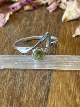 Peridot Silver Ring Size 8 -  “I welcome abundance in all areas of my life”.