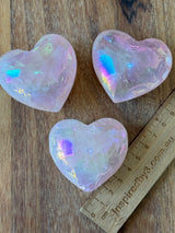 Rose Quartz Aura Puffy Heart - Love. Stress.