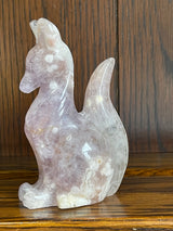 Pink Amethyst Fox Carving 272g - “ I am a strong and loving person”.