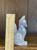 Pink Amethyst Fox Carving 272g - “ I am a strong and loving person”.