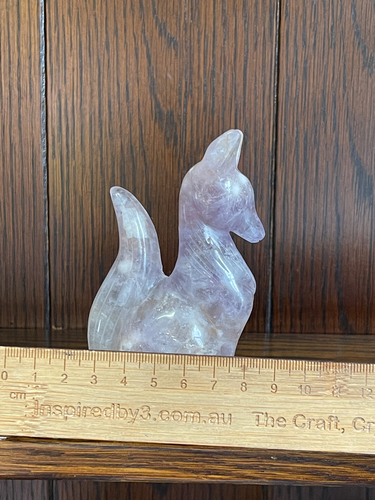 Pink Amethyst Fox Carving 272g - “ I am a strong and loving person”.