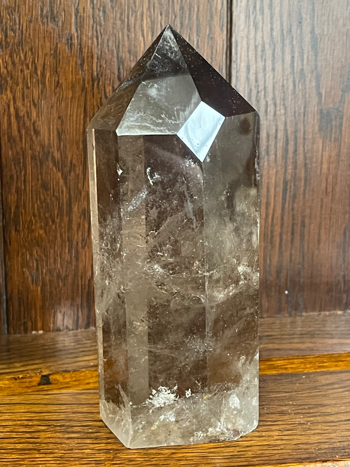 Smoky Quartz Tower #6 760g - “My spirit is deeply grounded in the present moment”.