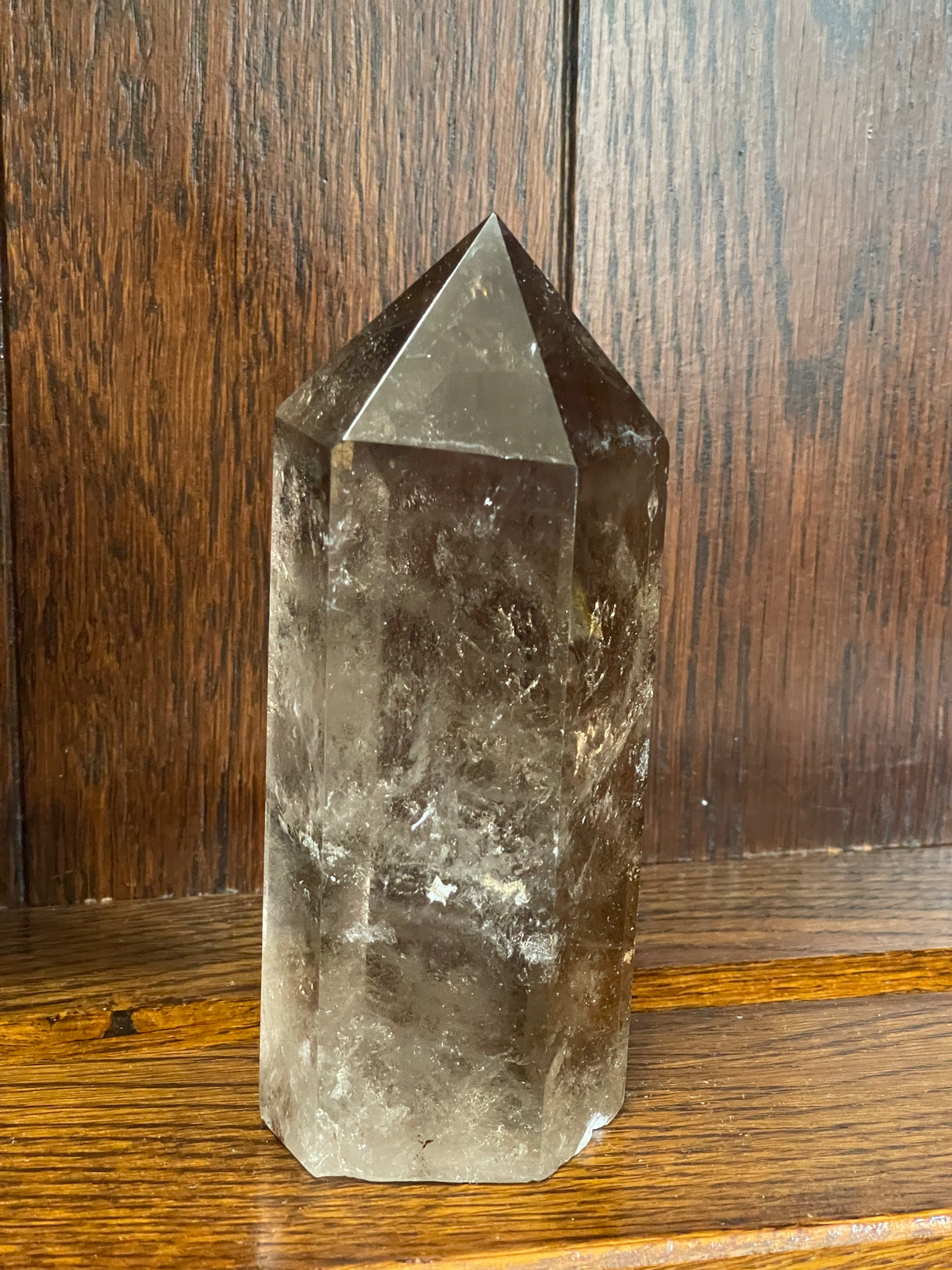 Smoky Quartz Tower #6 760g - “My spirit is deeply grounded in the present moment”.