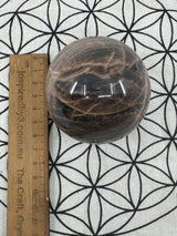 Black Moonstone Sphere 444g - ‘'I am open and ready for new beginnings in my life”.