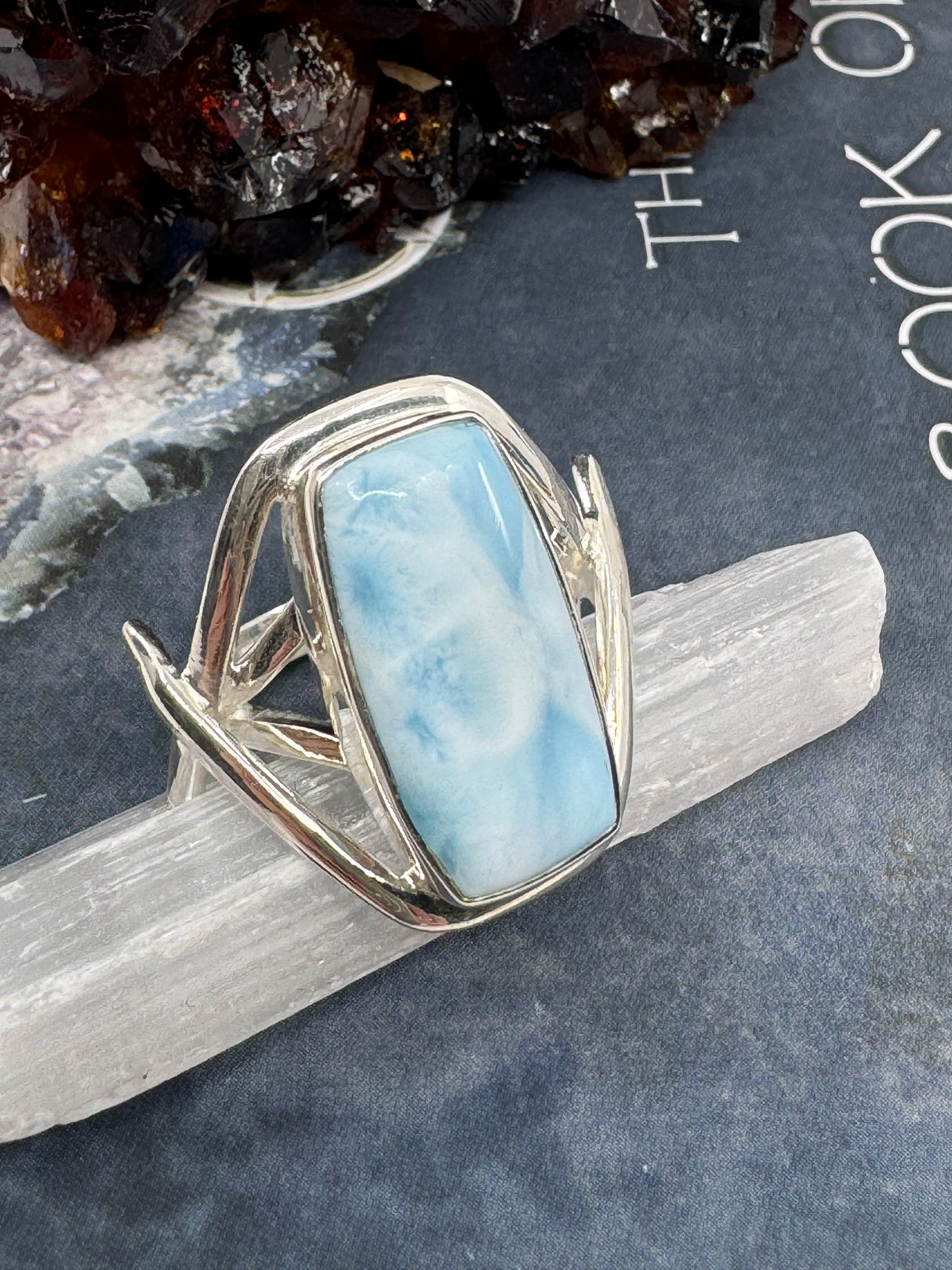 Larimar Ring Size 8 - "I allow myself to express my inner femininity".