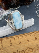 Larimar Ring Size 8 - "I allow myself to express my inner femininity".