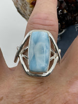 Larimar Ring Size 8 - "I allow myself to express my inner femininity".