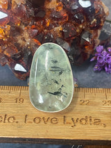 Prehnite Silver Ring Size 10 #2 - "I trust what the Universe has in store for me."