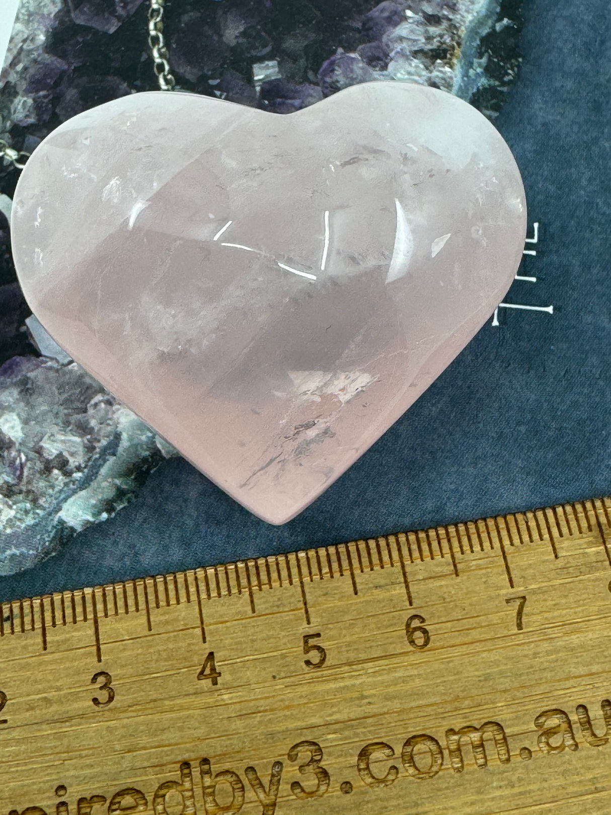 Rose Quartz Puffy Heart  70g - “I radiate love, beauty, confidence and grace”