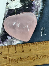 Rose Quartz Puffy Heart  68g - “I radiate love, beauty, confidence and grace”