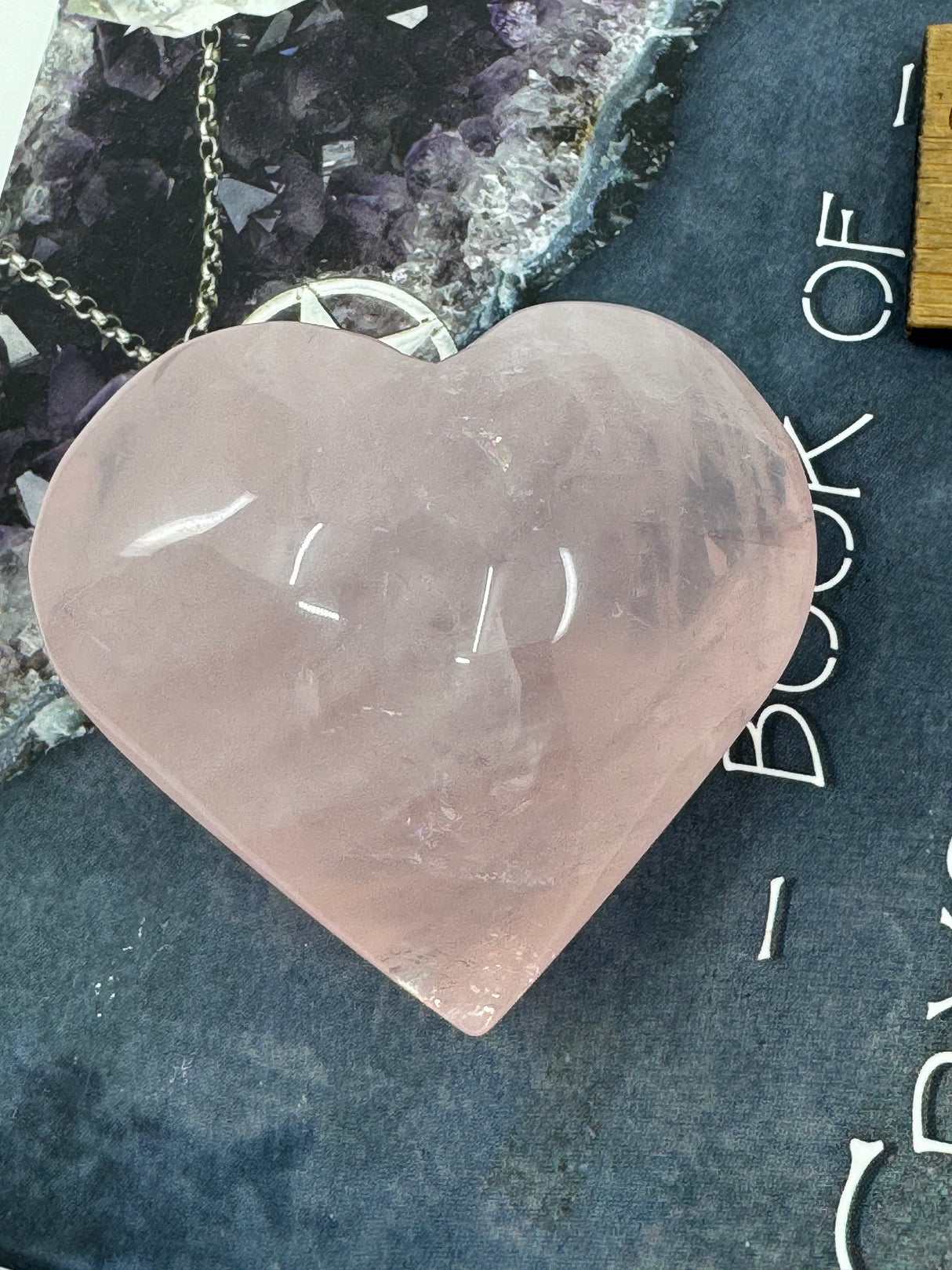 Rose Quartz Puffy Heart  110g - “I radiate love, beauty, confidence and grace”