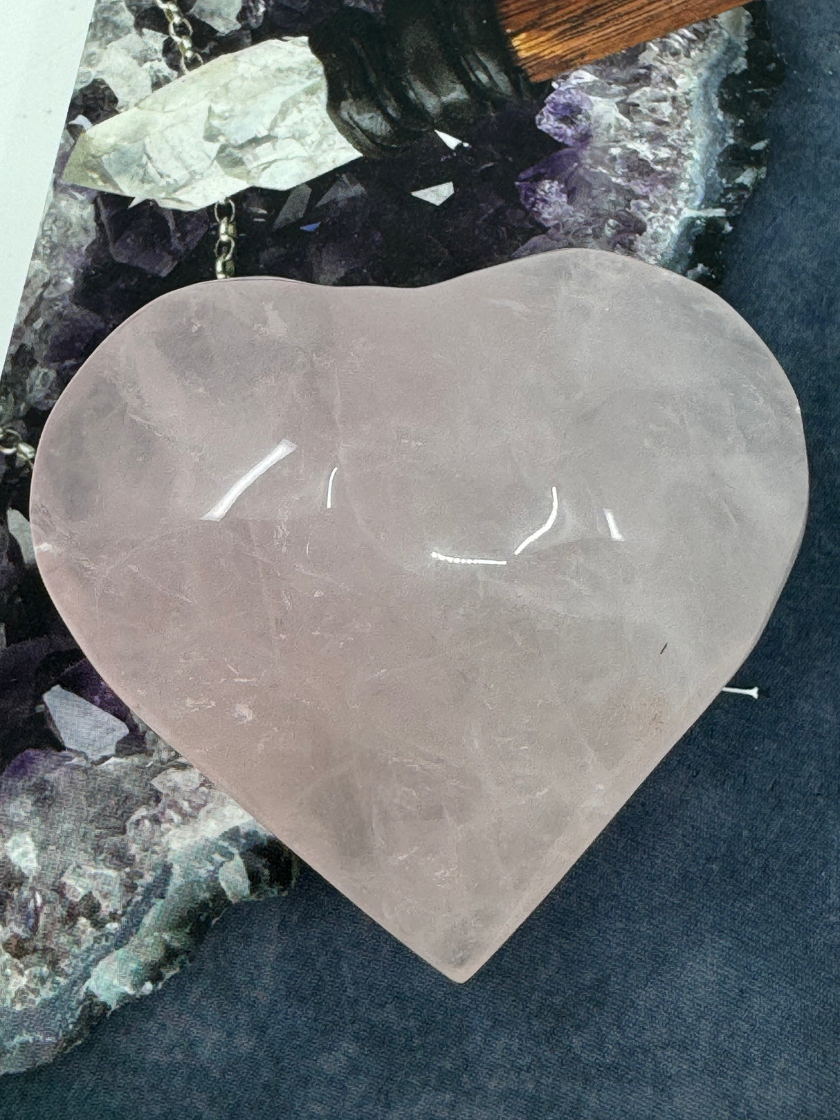 Rose Quartz Puffy Heart  103g - “I radiate love, beauty, confidence and grace”