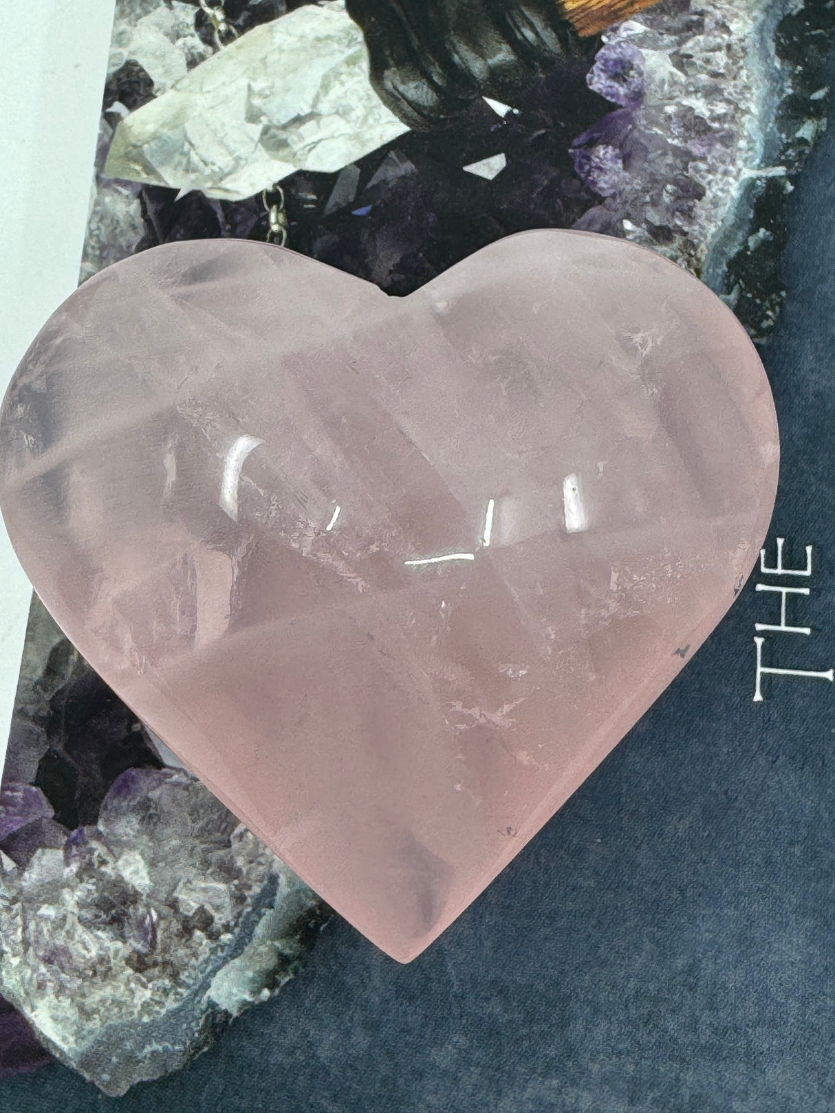 Rose Quartz Puffy Heart  111g - “I radiate love, beauty, confidence and grace”