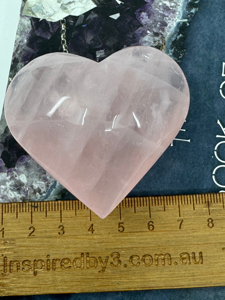 Rose Quartz Puffy Heart  111g - “I radiate love, beauty, confidence and grace”