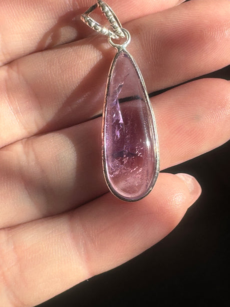 Amethyst Silver Pendant - Intuition & Protection