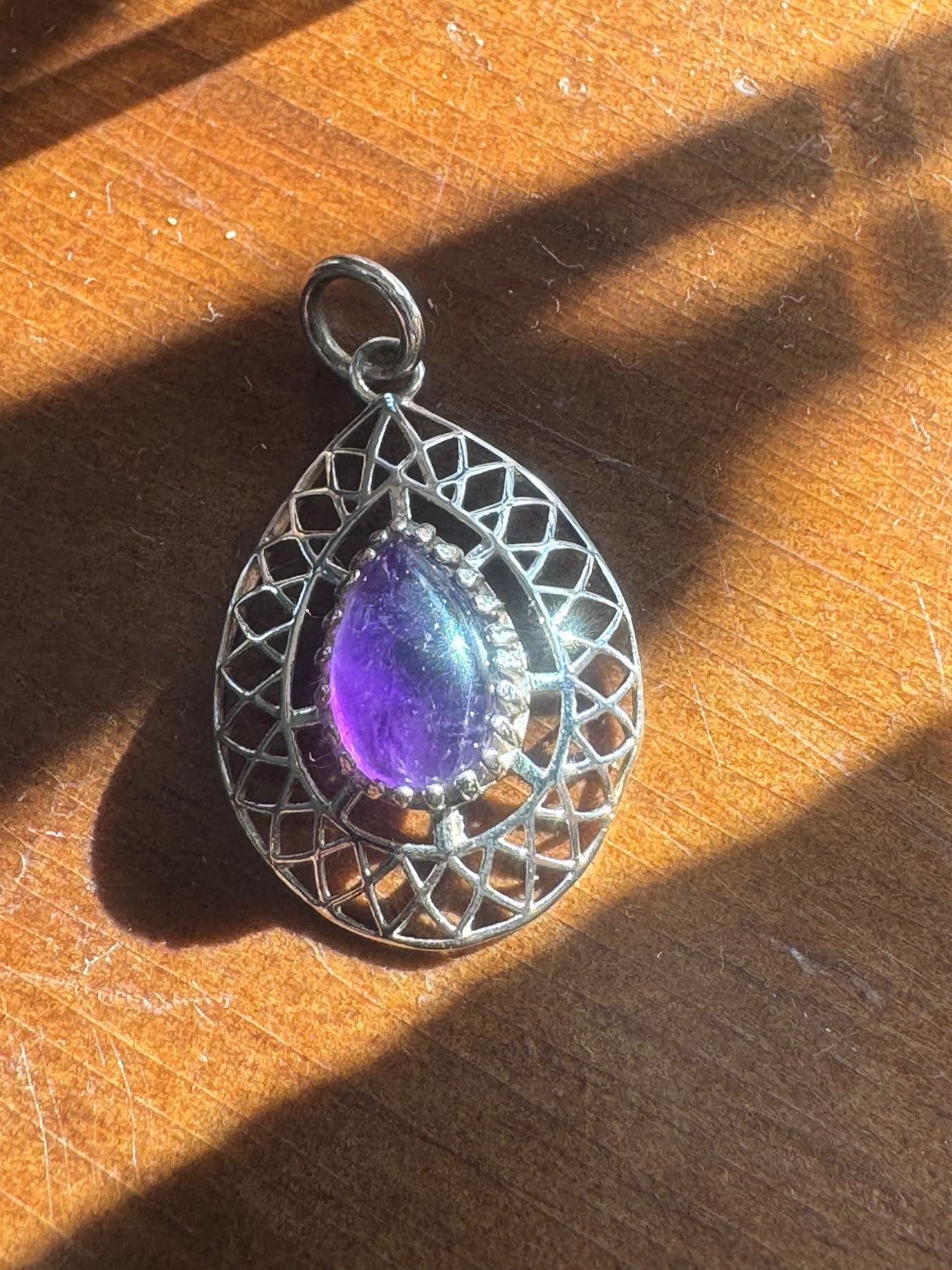 Amethyst Silver Pendant - Intuition & Protection