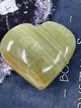 Green Onyx Puffy Heart 172g  - Inner Strength. Stress Relief.